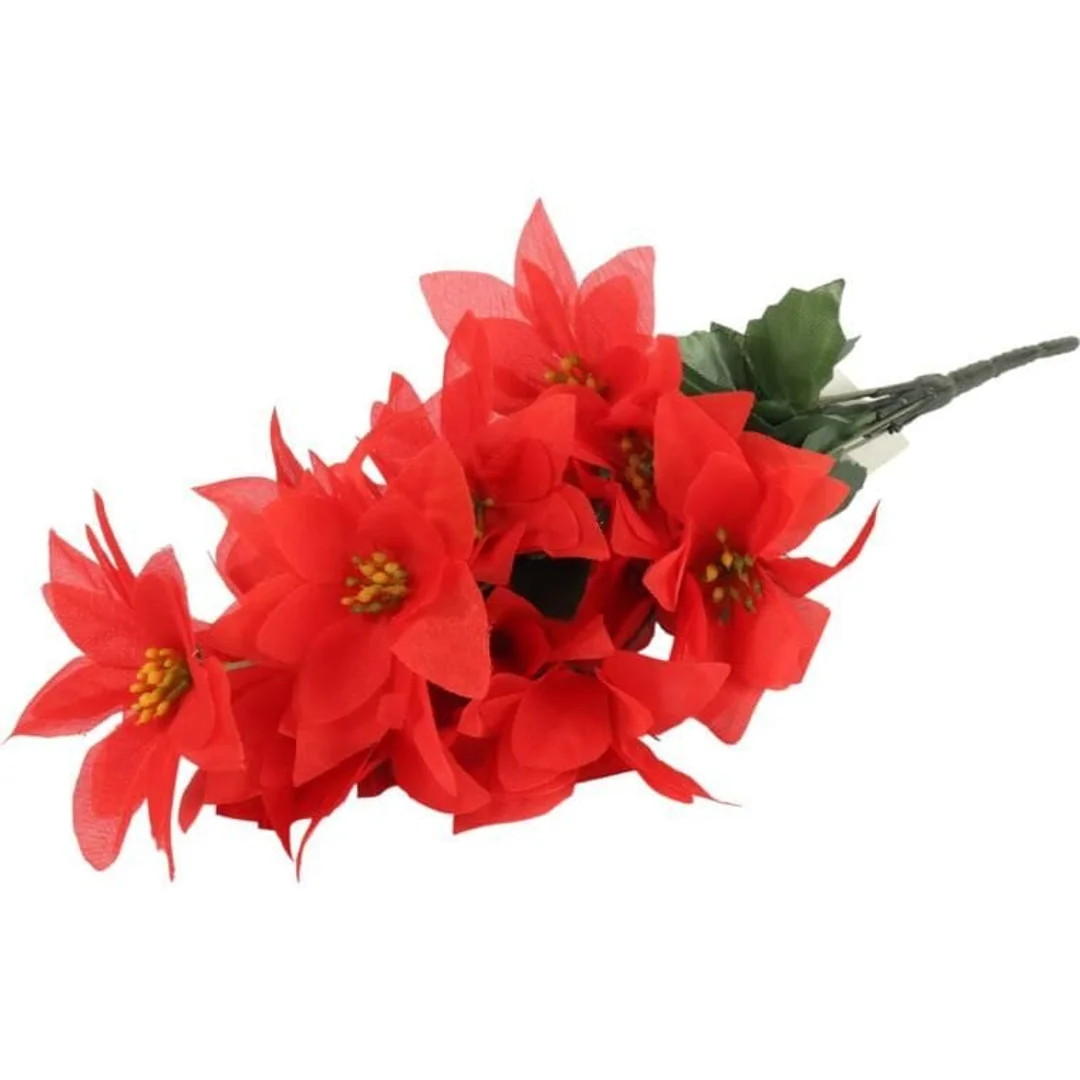 Bukiet 14 POINSECJI 44 cm KOLOR CZERWONY — zdjęcie 3