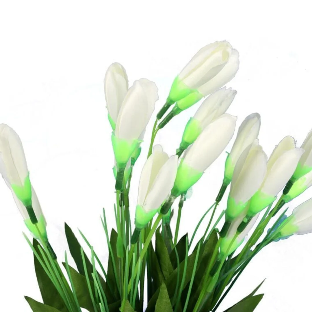 Bukiet 20 Sztucznych Krokusów Białych - Dekoracja o Wysokości 35 cm — zdjęcie 2