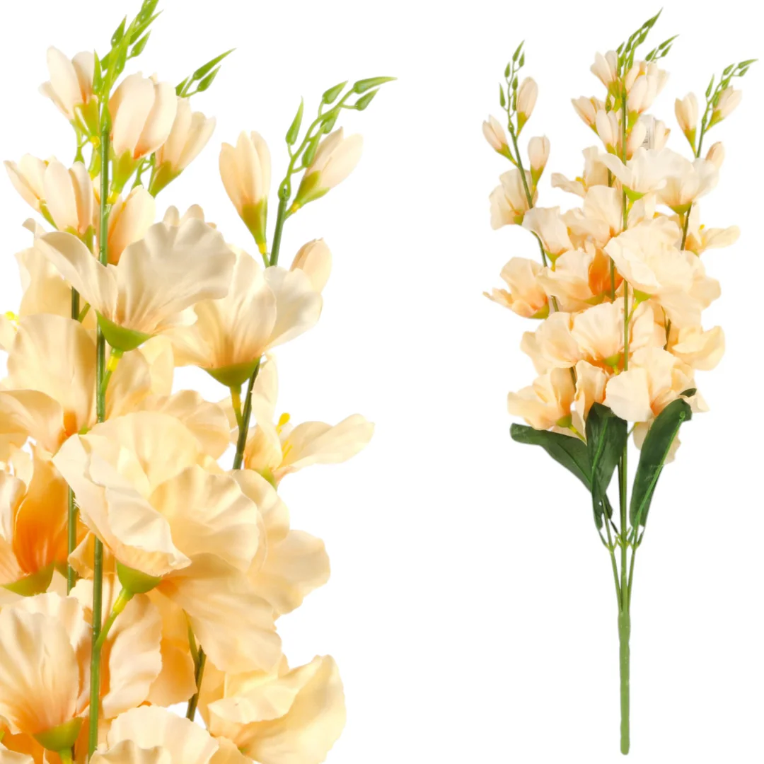 BUKIET 5 GAŁĄZEK MIECZYKÓW czerwona GLADIOLA 67 cm — zdjęcie 6