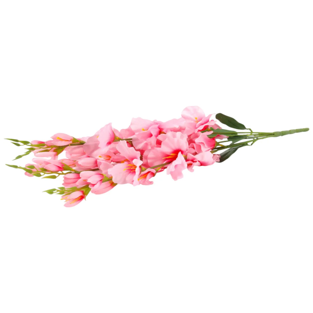 BUKIET 5 GAŁĄZEK MIECZYKÓW jasno-różowa GLADIOLA 67 cm — zdjęcie 4