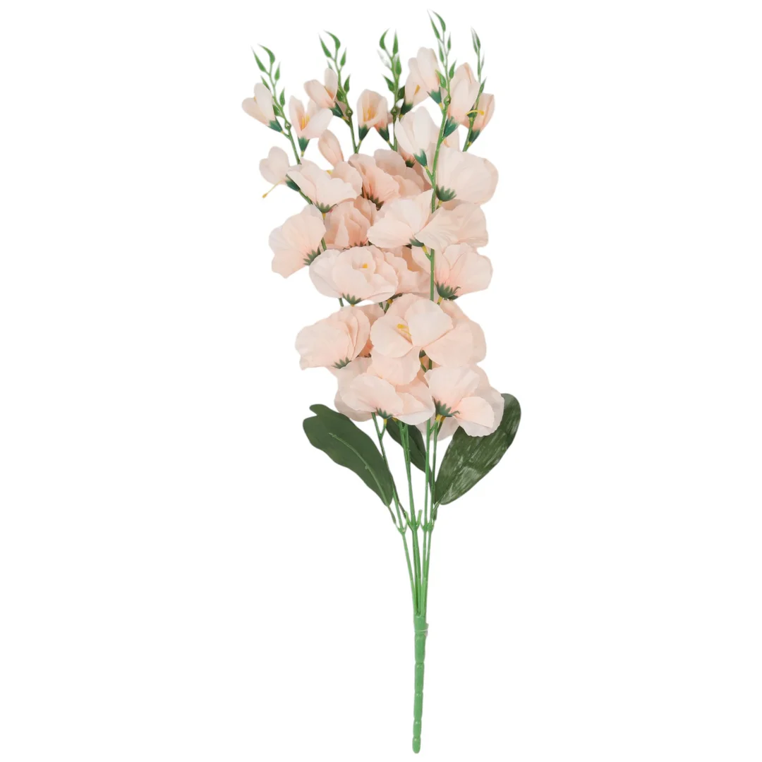 BUKIET 5 GAŁĄZEK MIECZYKÓW łososiowy GLADIOLA 67 cm — zdjęcie 2