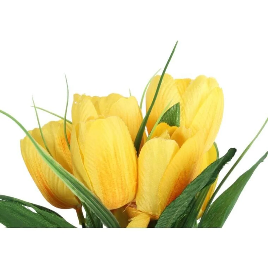 Bukiet 6 TULIPANÓW z trawką 34 cm — zdjęcie 2
