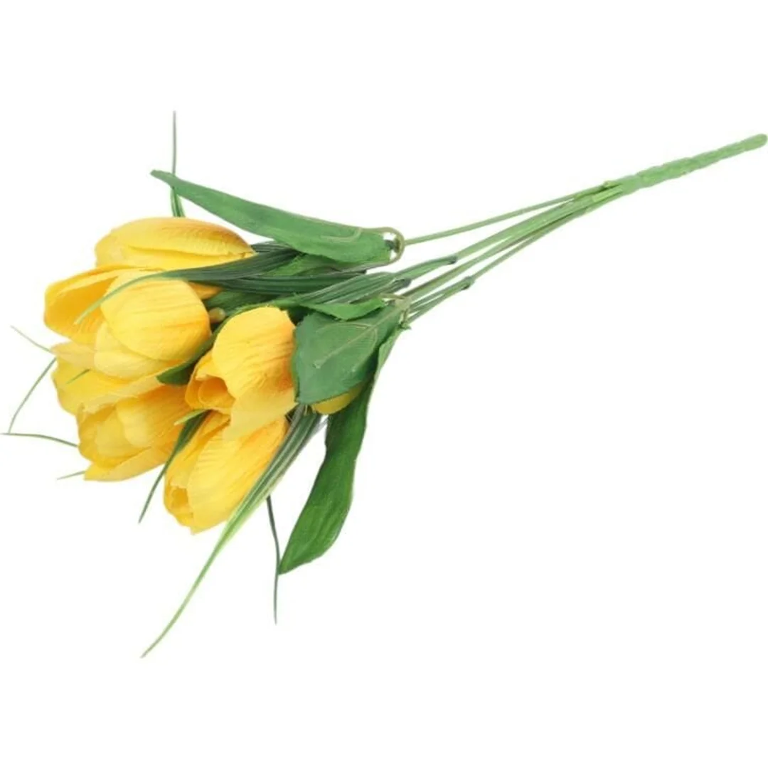 Bukiet 6 TULIPANÓW z trawką 34 cm — zdjęcie 3