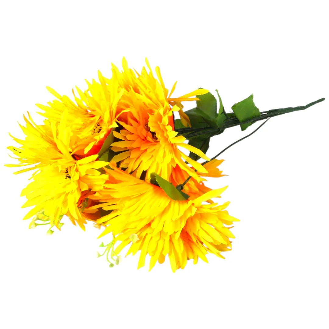 Bukiet 7 chryzantem 54 cm POMARAŃCZOWY — zdjęcie 4