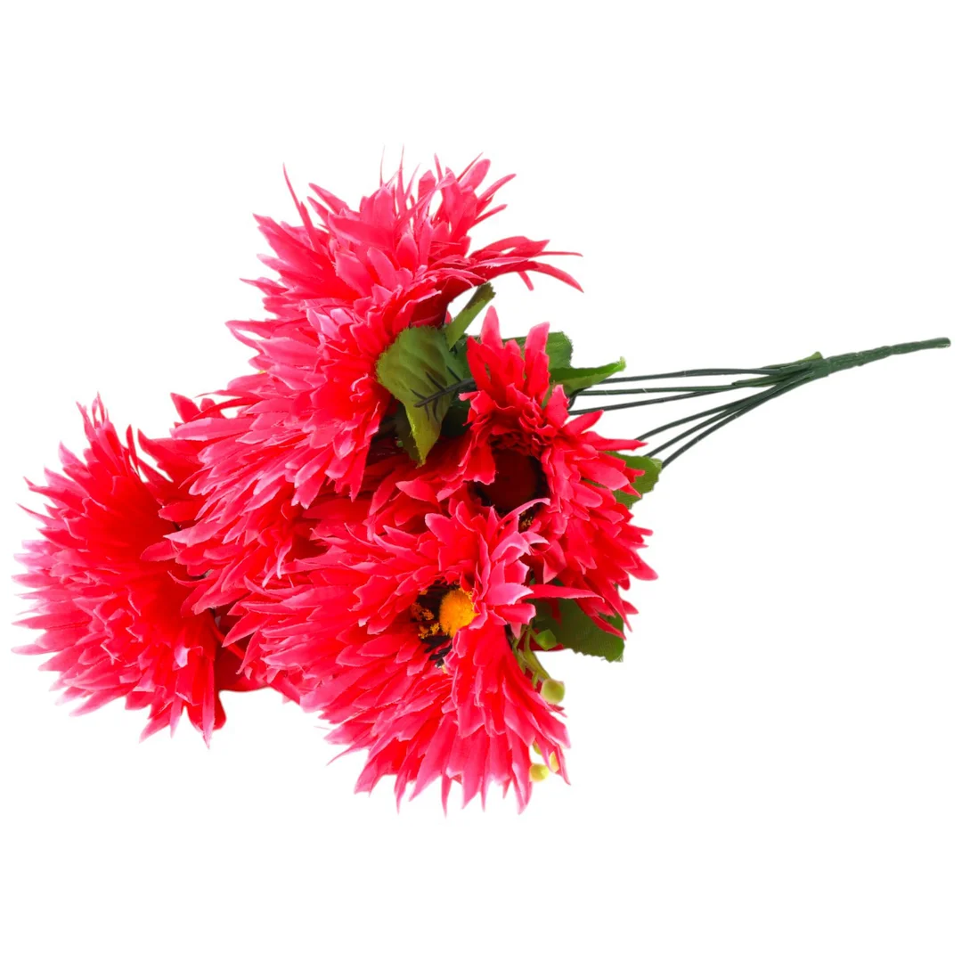 Bukiet 7 chryzantem 54 cm POMARAŃCZOWY — zdjęcie 9