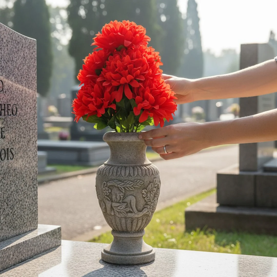 Bukiet 7 chryzantem z paprotką w kolorze żółto-pomarańczowym 55 cm — zdjęcie 10