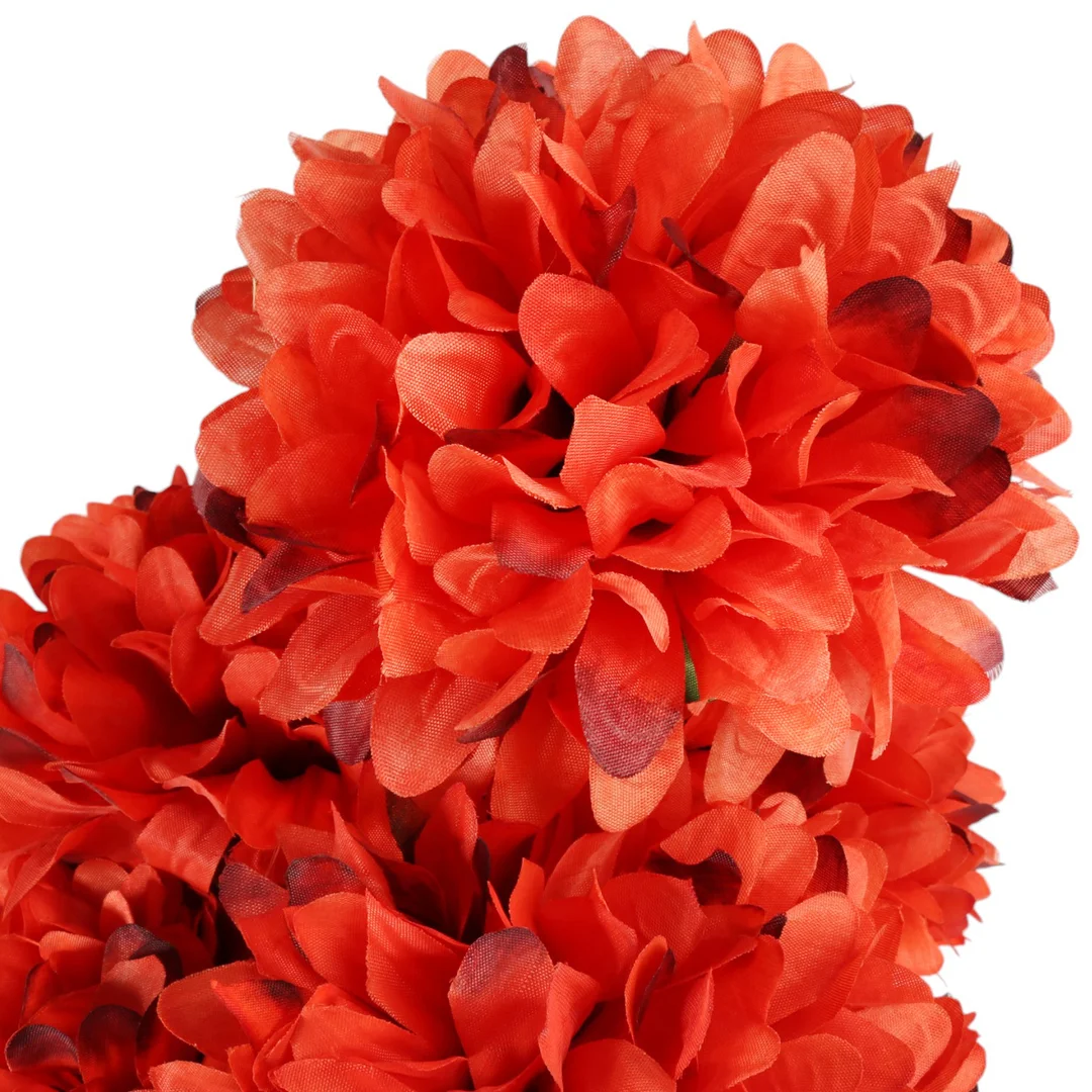 Bukiet 7 Dużych Chryzantem Sztucznych 72cm w Kolorze CZERWONYM — zdjęcie 3