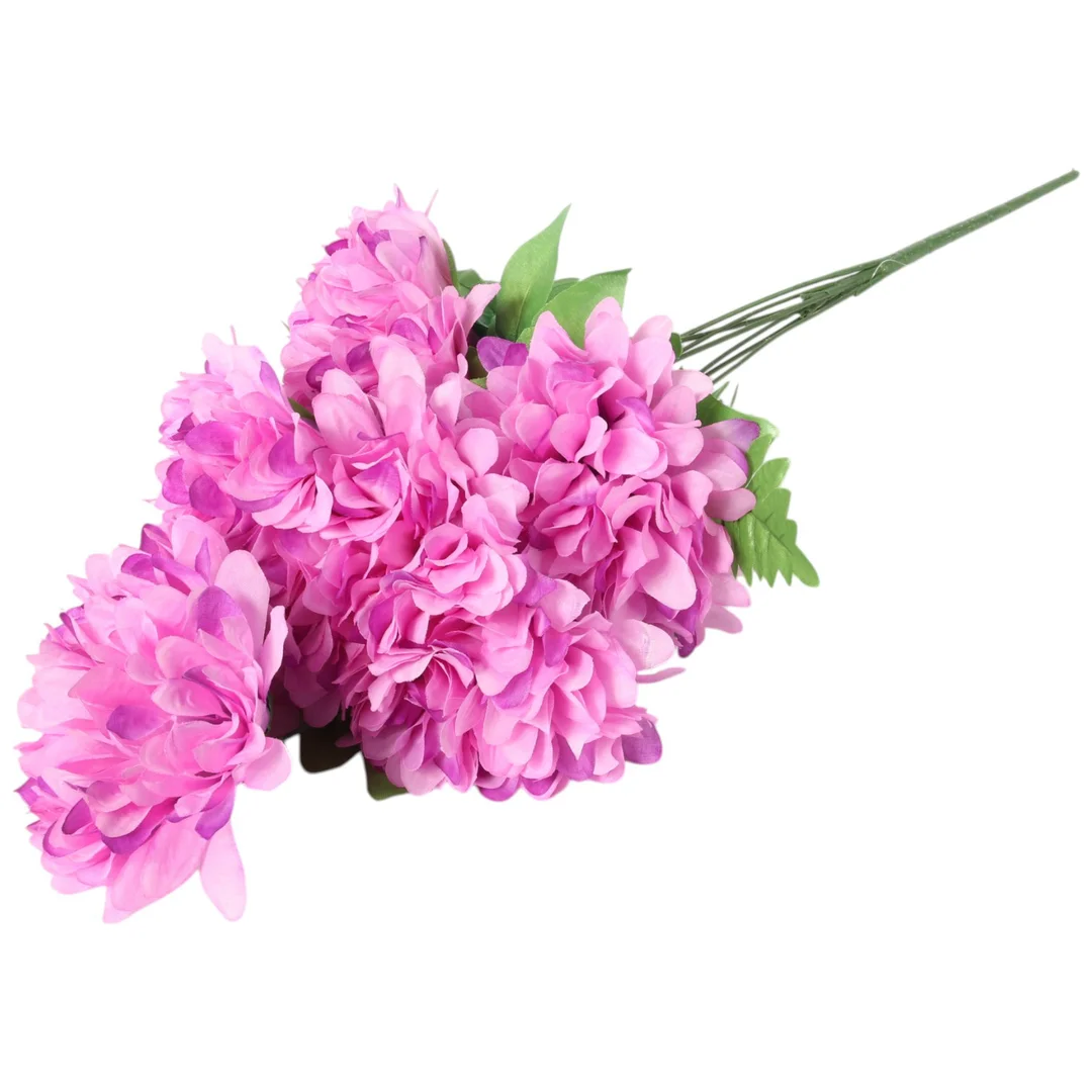 Bukiet 7 Dużych Chryzantem Sztucznych 72cm w Kolorze FIOLETOWYM — zdjęcie 4