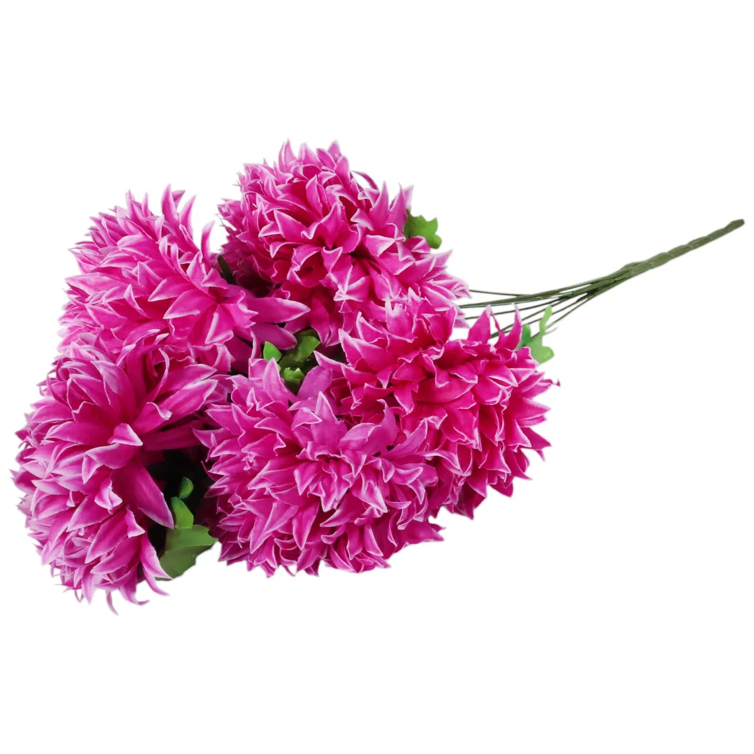 Bukiet 7 dużych chryzantem w kolorze fioletowym 64 cm — zdjęcie 4