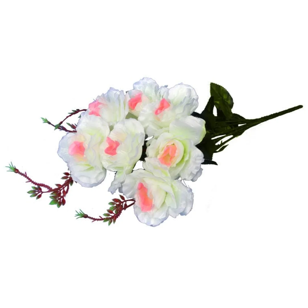 BUKIET 7 RÓŻ BIAŁE 70 CM — zdjęcie 2