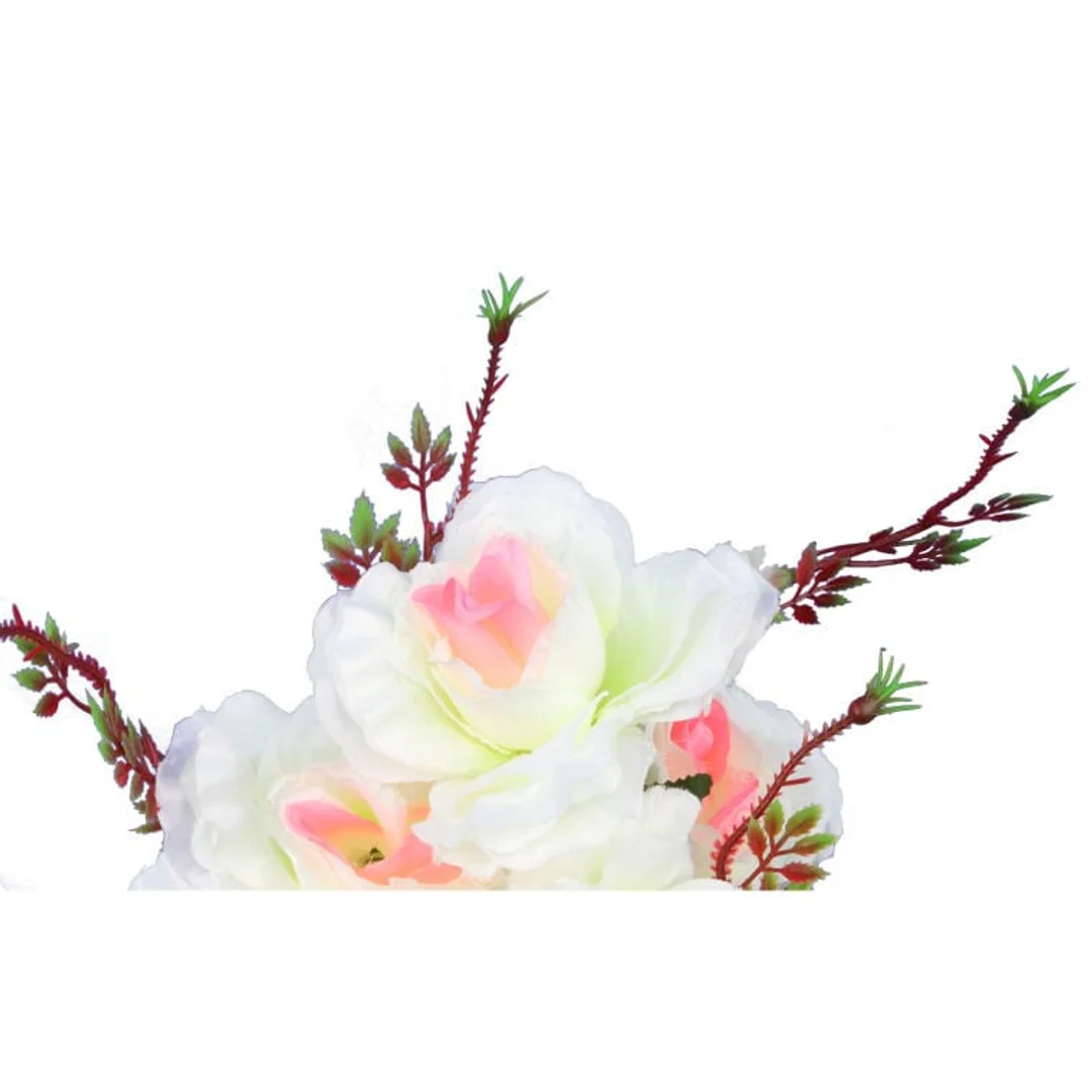 BUKIET 7 RÓŻ BIAŁE 70 CM — zdjęcie 3