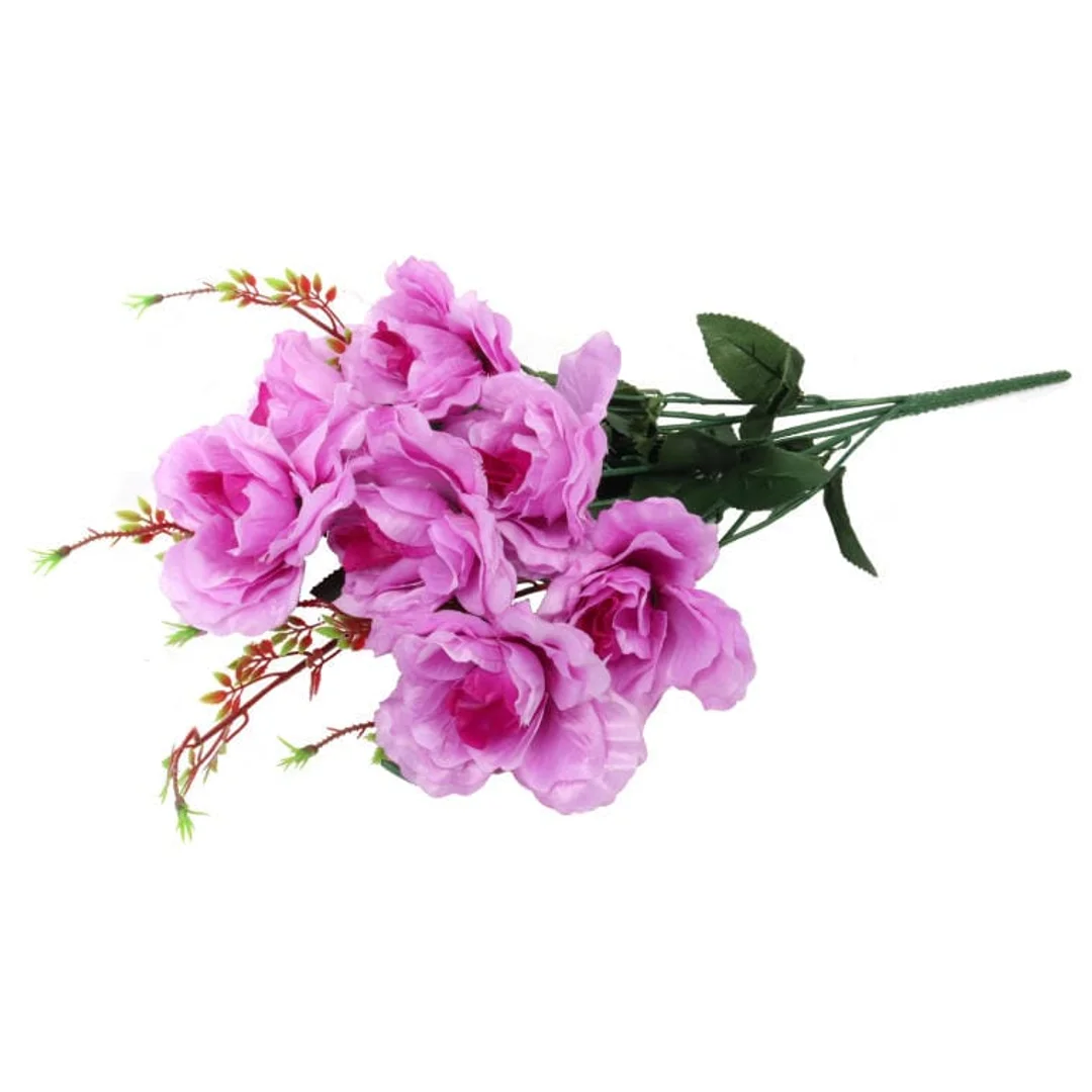 BUKIET 7 RÓŻ KWIAT SZTUCZNY WRZOSOWE 70 CM — zdjęcie 2
