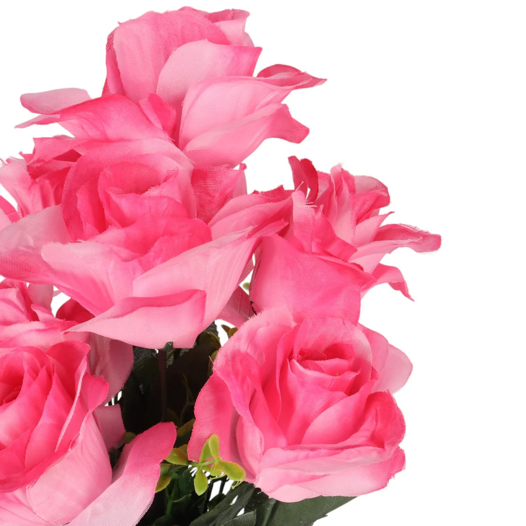 BUKIET 7 RÓŻ Z BUKSZPANEM żółty 52 cm — zdjęcie 15
