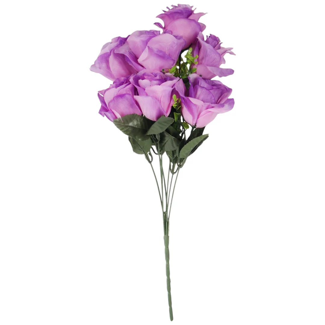 BUKIET 7 RÓŻ Z BUKSZPANEM żółty 52 cm — zdjęcie 8