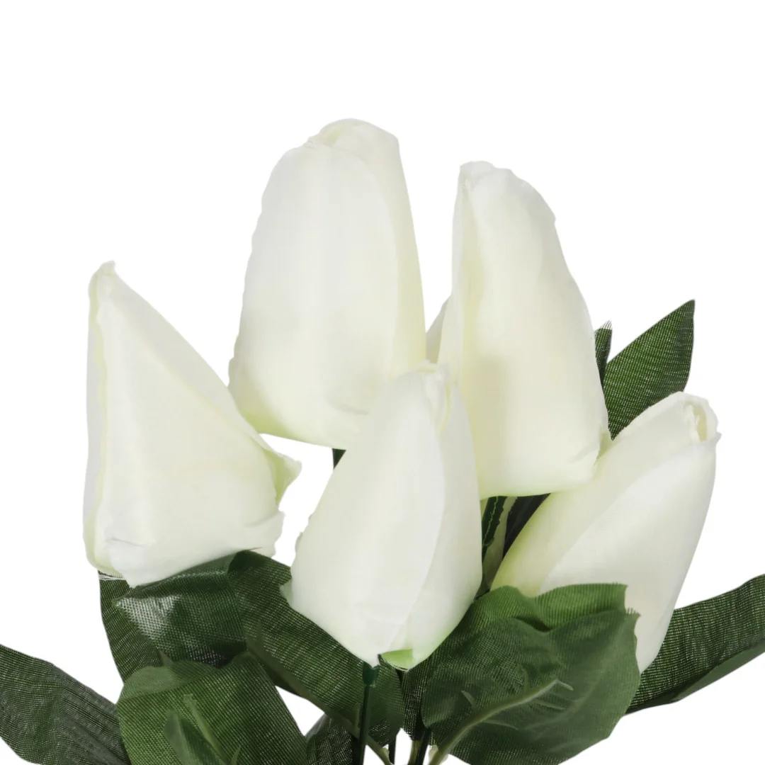 BUKIET 7 TULIPANÓW biały 34 cm — zdjęcie 3