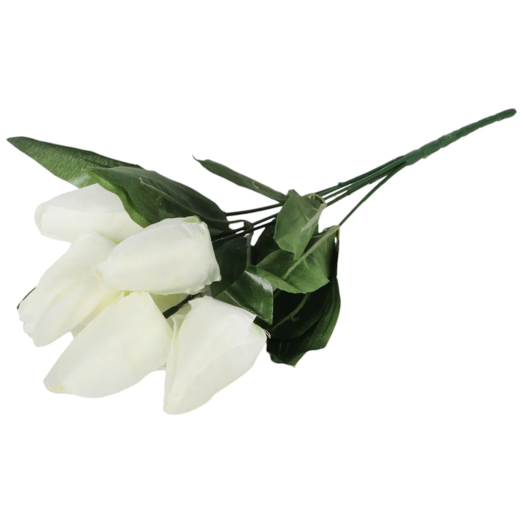 BUKIET 7 TULIPANÓW biały 34 cm — zdjęcie 4