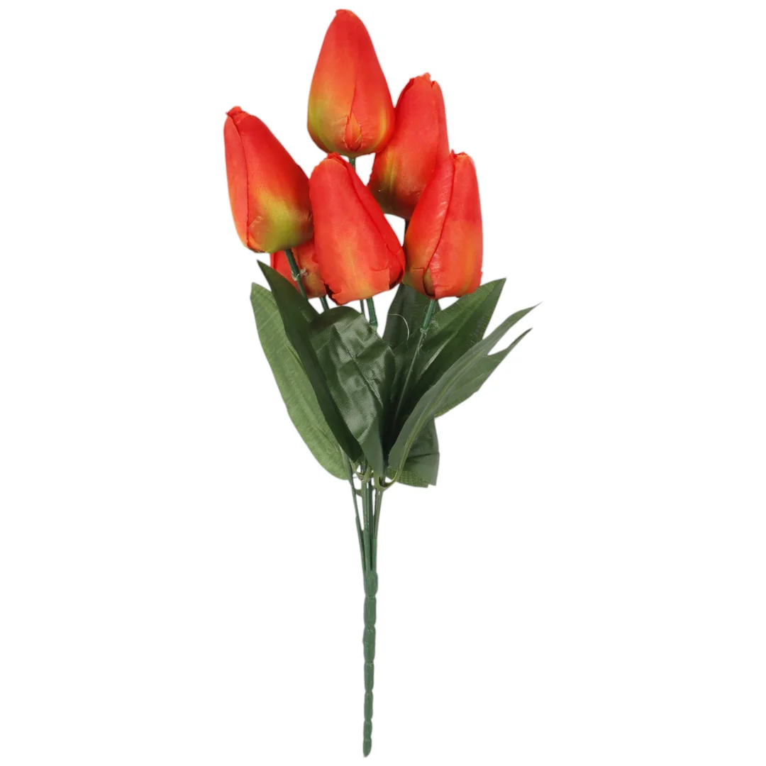 BUKIET 7 TULIPANÓW pomarańczowy 34 cm — zdjęcie 2