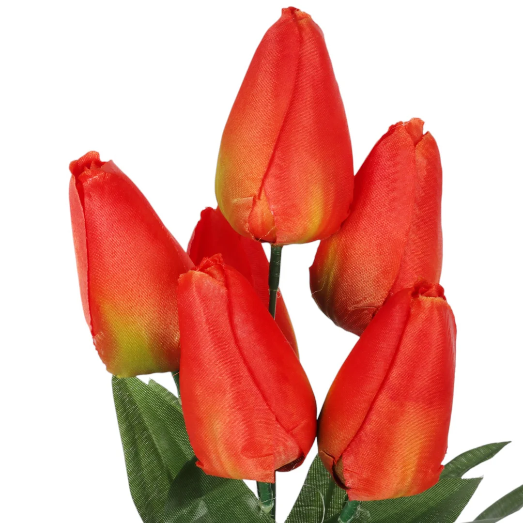BUKIET 7 TULIPANÓW pomarańczowy 34 cm — zdjęcie 3