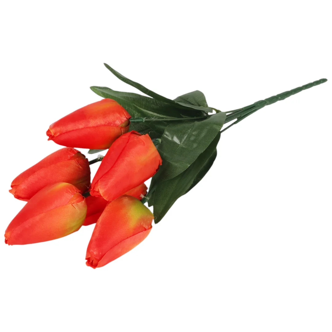 BUKIET 7 TULIPANÓW pomarańczowy 34 cm — zdjęcie 4
