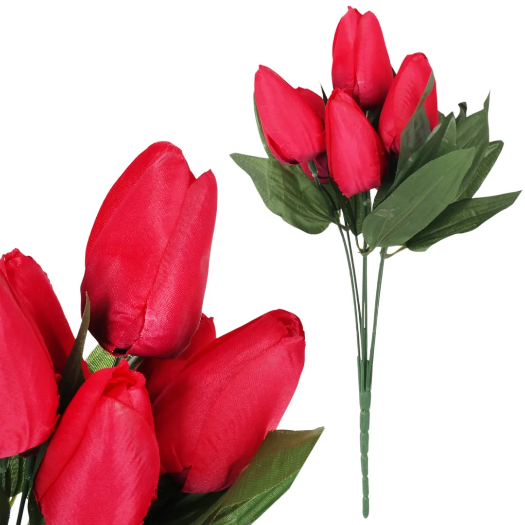 BUKIET 7 TULIPANÓW pomarańczowy 34 cm — zdjęcie 6