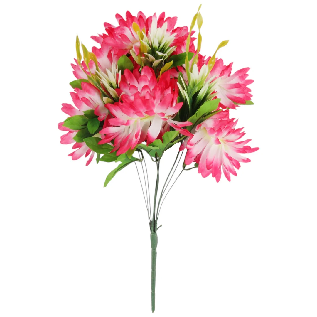 Bukiet 9 Gerber z dodatkami 47 cm RÓŻOWO-BIAŁY — zdjęcie 2