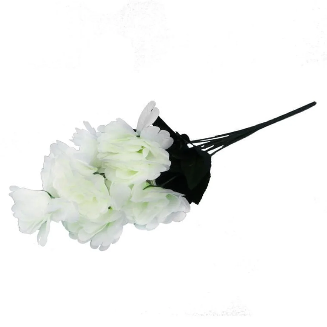 Bukiet 9 GOŹDZIKÓW w kolorze BIAŁYM 54 cm — zdjęcie 3