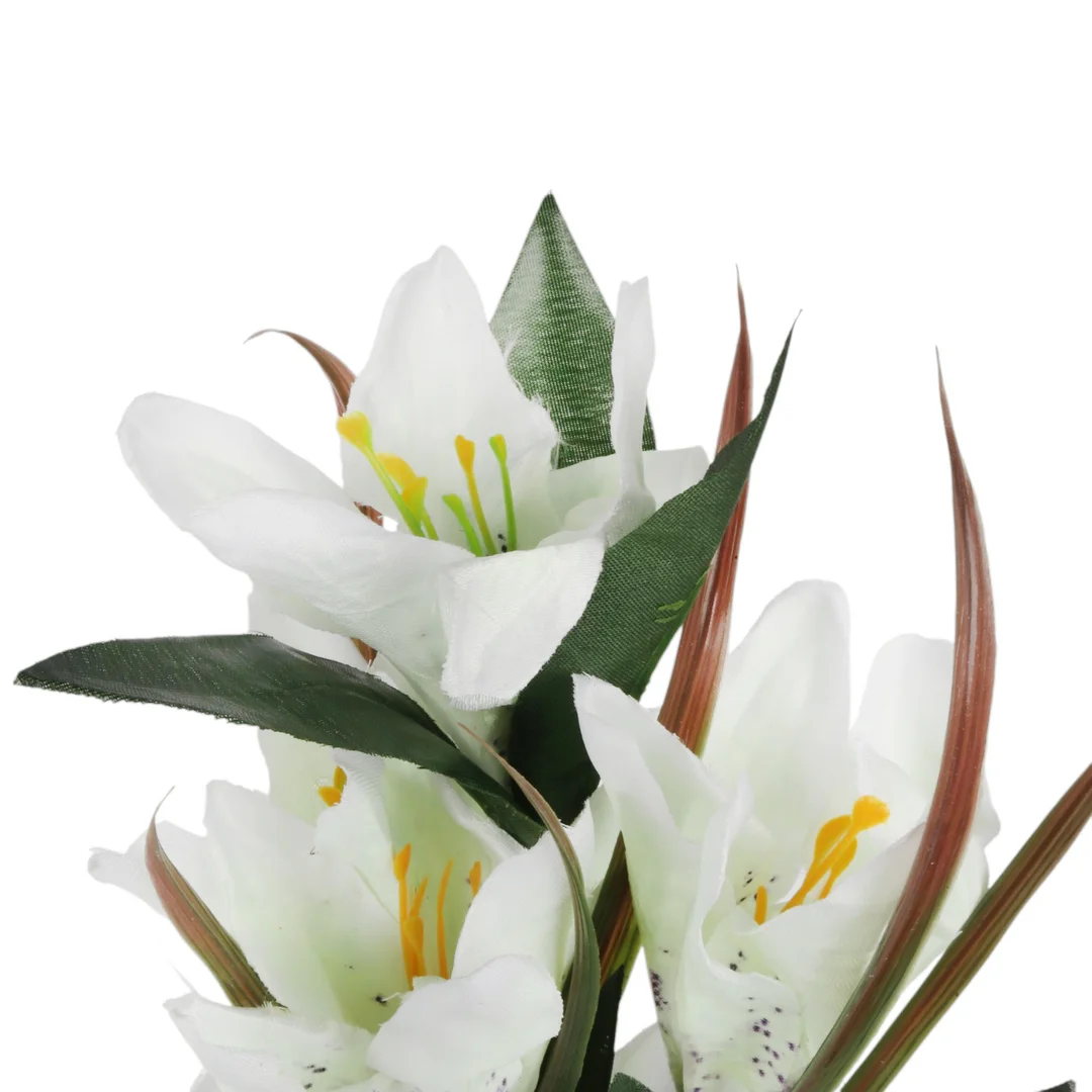 BUKIET 9 LILII biały 57 cm — zdjęcie 3