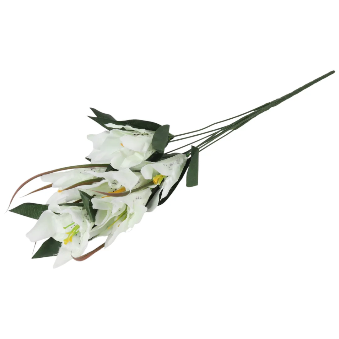 BUKIET 9 LILII biały 57 cm — zdjęcie 5