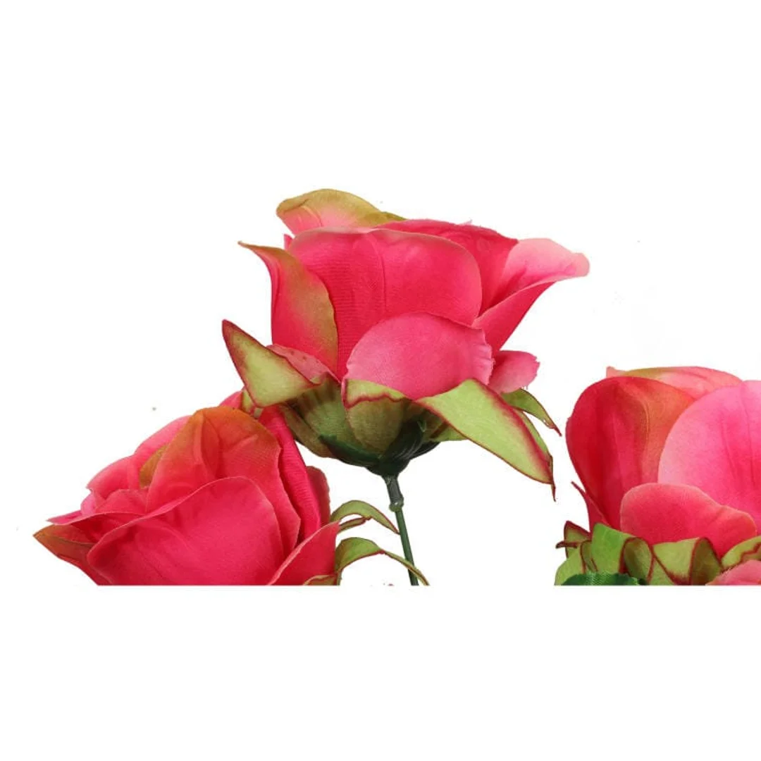 Bukiet 9 róż w odcieniu różowym o wielkości 54 cm — zdjęcie 2