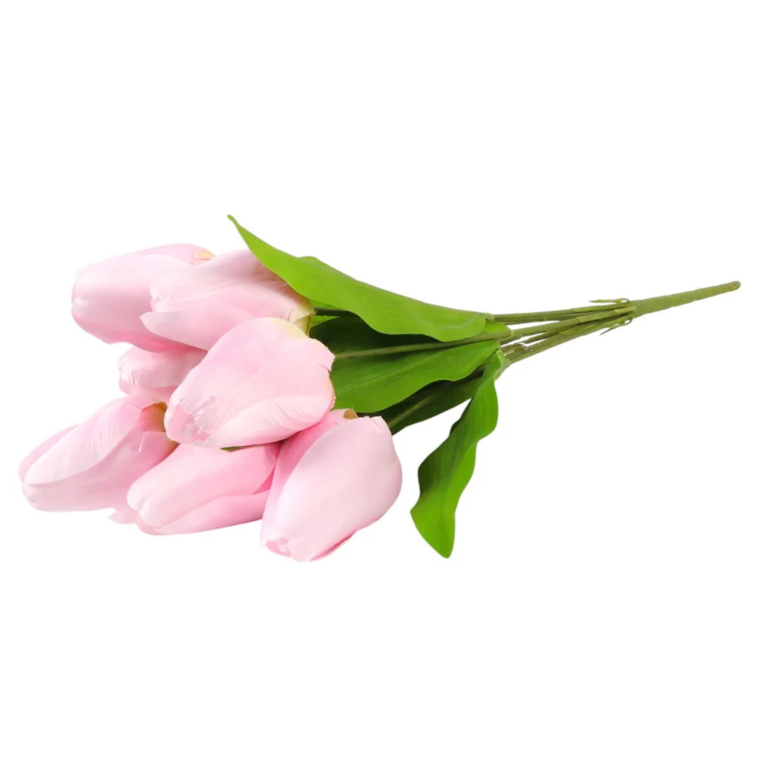 BUKIET 9 TULIPANÓW 44 CM KOLOR JASNO-RÓŻOWY — zdjęcie 4