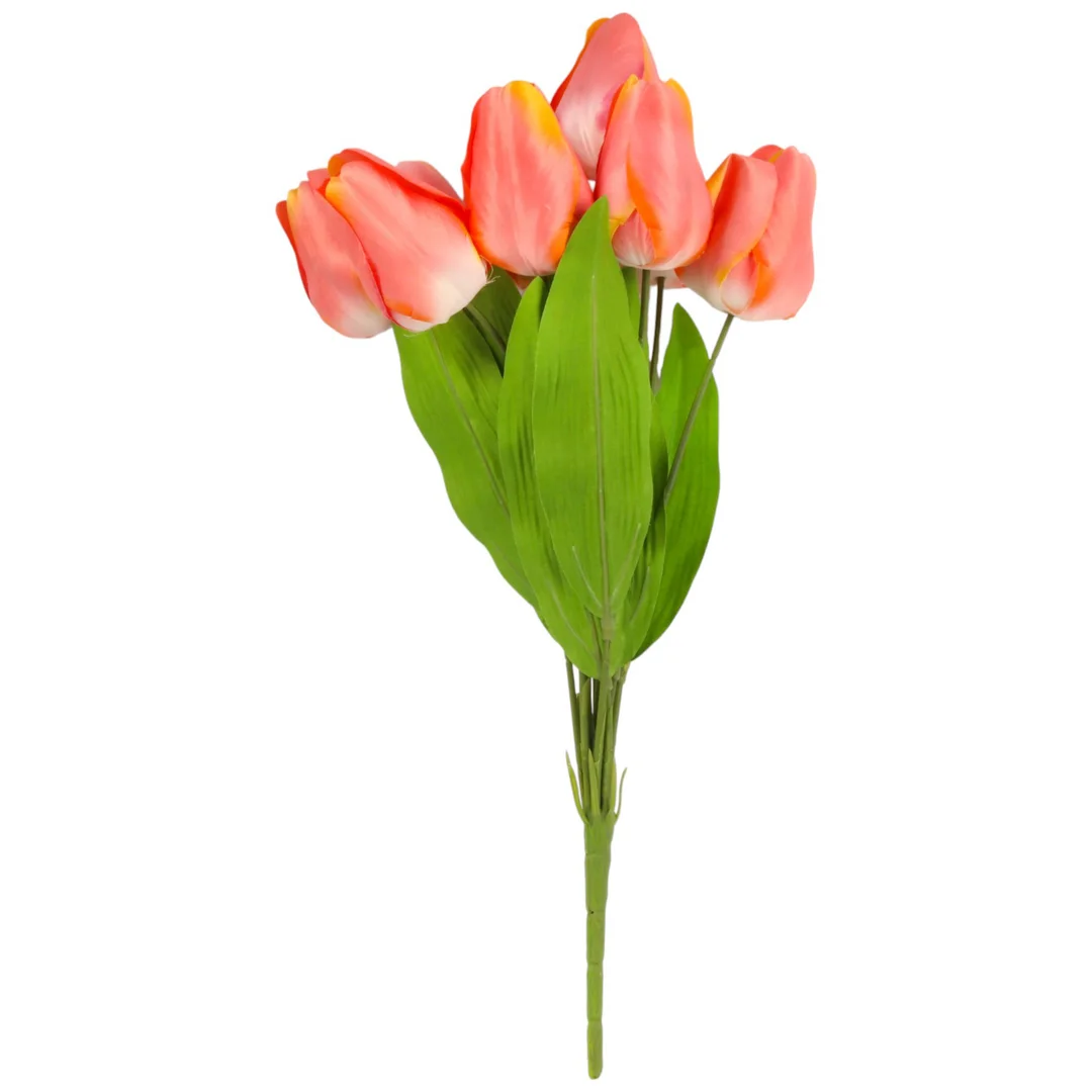 BUKIET 9 TULIPANÓW 44 CM KOLOR RÓŻOWO-ŻÓŁTY — zdjęcie 2