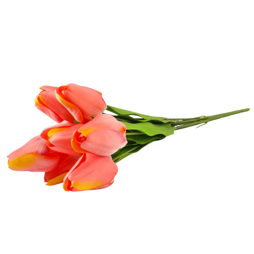 BUKIET 9 TULIPANÓW 44 CM KOLOR RÓŻOWO-ŻÓŁTY — zdjęcie 4