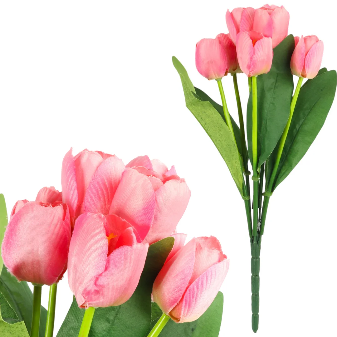 Bukiet 9 TULIPANÓW w kolorze ŻÓŁTYM 40 cm — zdjęcie 11