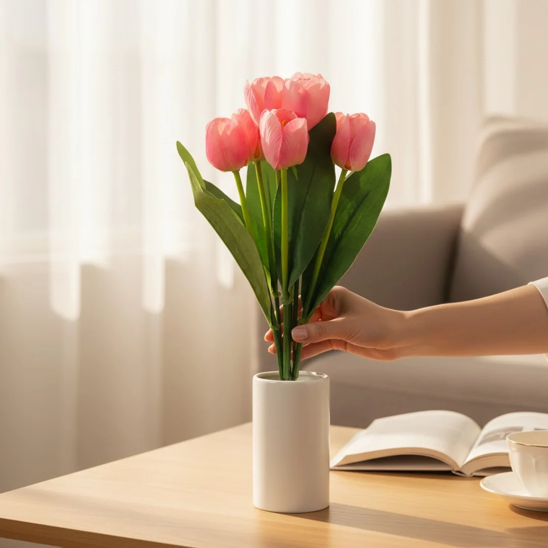 Bukiet 9 TULIPANÓW w kolorze ŻÓŁTYM 40 cm — zdjęcie 15