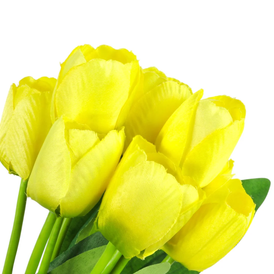 Bukiet 9 TULIPANÓW w kolorze ŻÓŁTYM 40 cm — zdjęcie 3