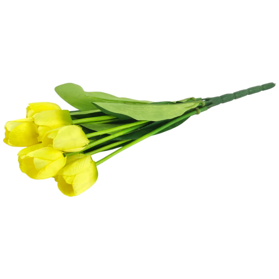 Bukiet 9 TULIPANÓW w kolorze ŻÓŁTYM 40 cm — zdjęcie 4