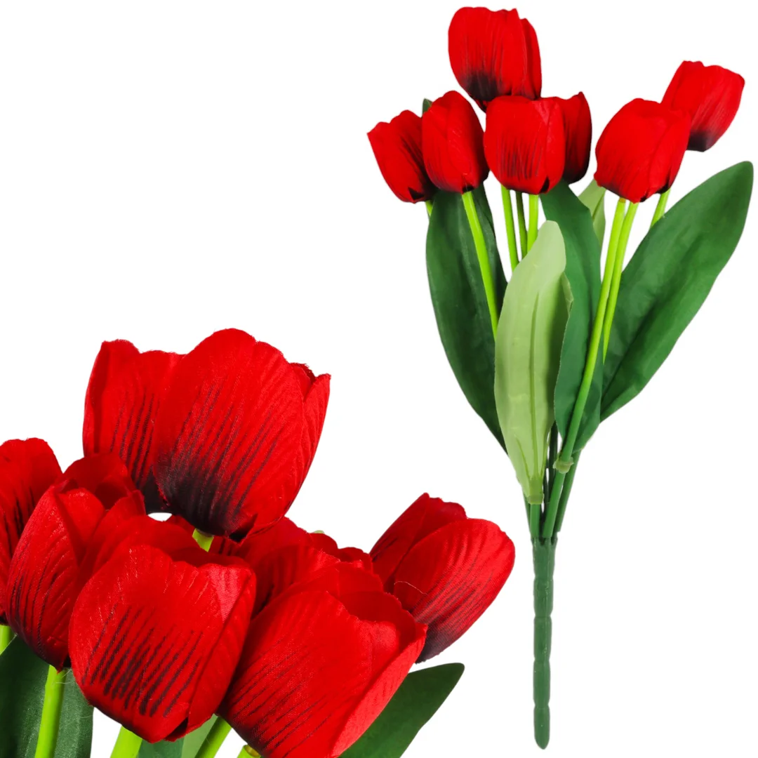Bukiet 9 TULIPANÓW w kolorze ŻÓŁTYM 40 cm — zdjęcie 6