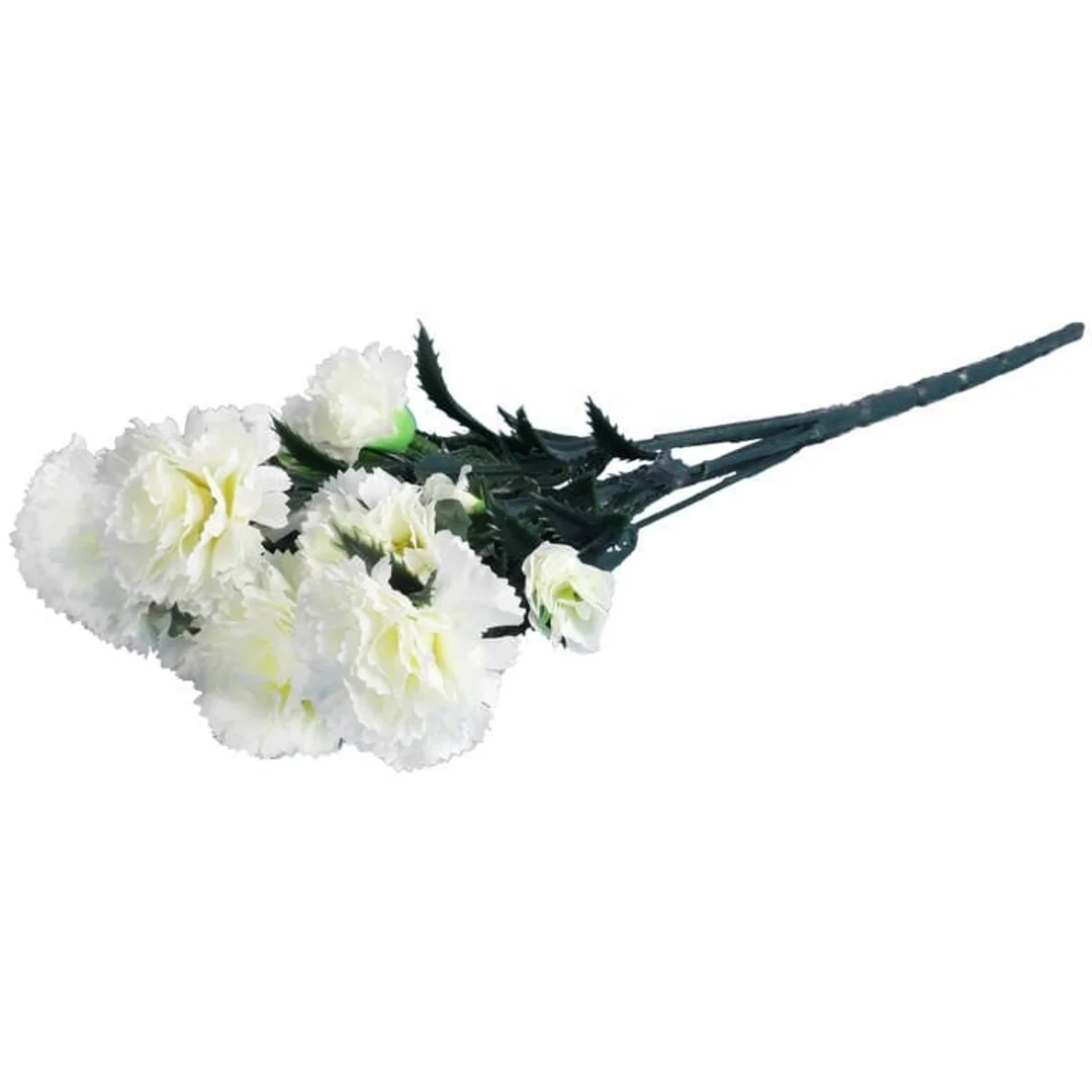 Bukiet GOŹDZIKÓW 42 cm BIAŁY — zdjęcie 3