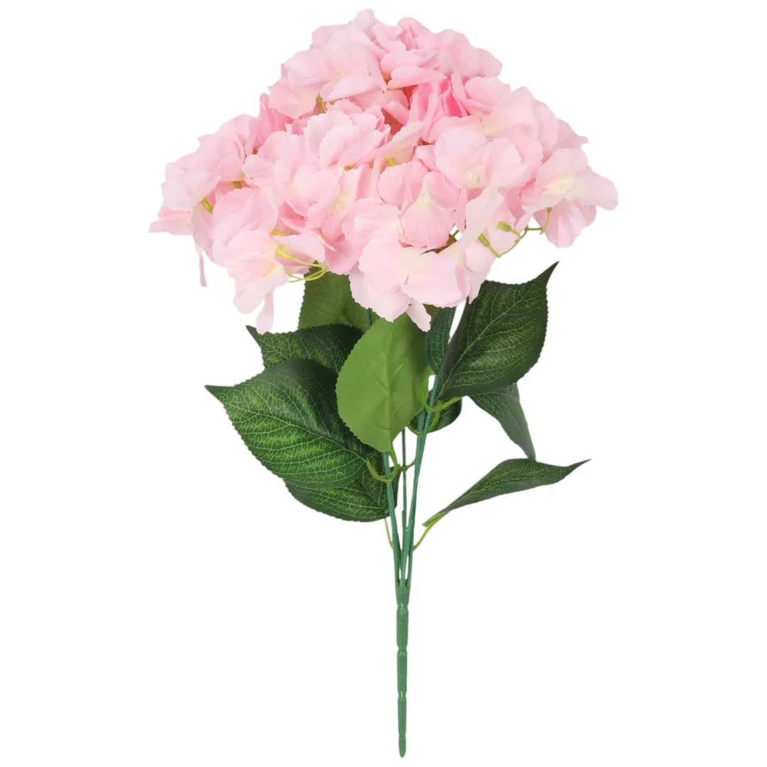 BUKIET HORTENSJI jasno-różowy 46 cm — zdjęcie 2
