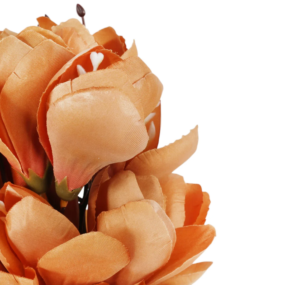 BUKIET MAGNOLII sztuczne kwiaty do wazonu KOMPOZYCJA brązowa 37 cm — zdjęcie 4