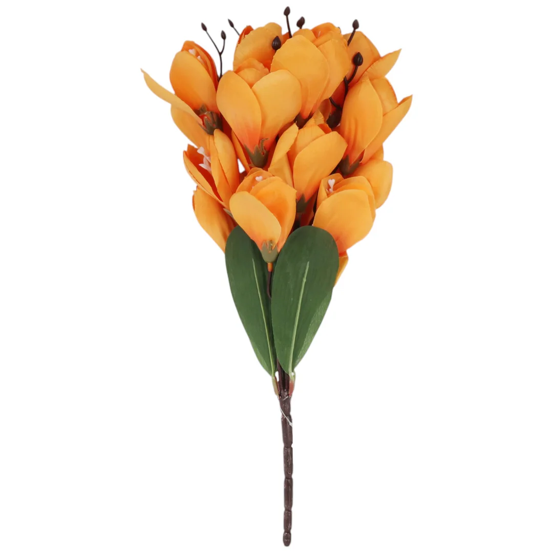 BUKIET MAGNOLII sztuczne kwiaty do wazonu KOMPOZYCJA pomarańczowa 37 cm — zdjęcie 2