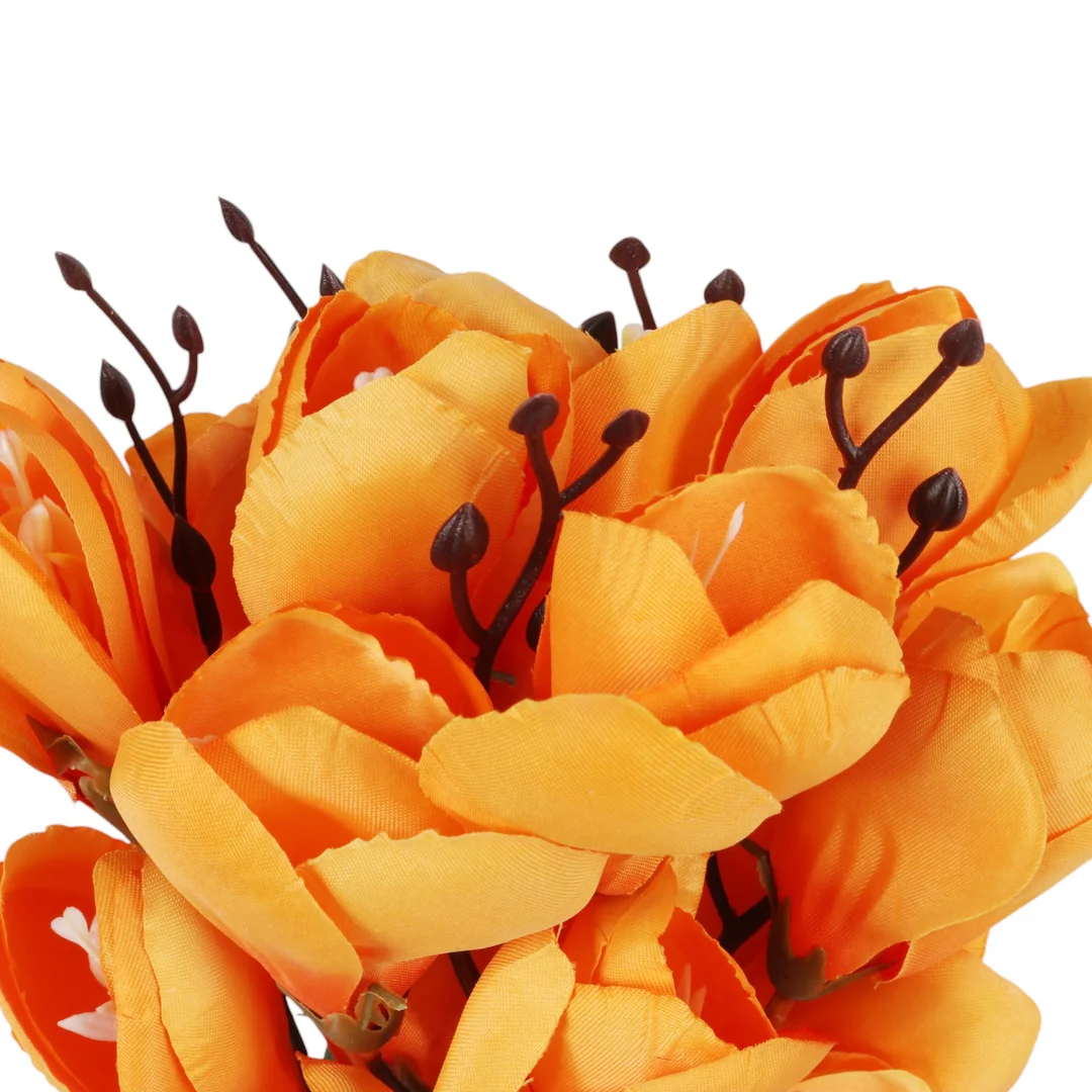 BUKIET MAGNOLII sztuczne kwiaty do wazonu KOMPOZYCJA pomarańczowa 37 cm — zdjęcie 3