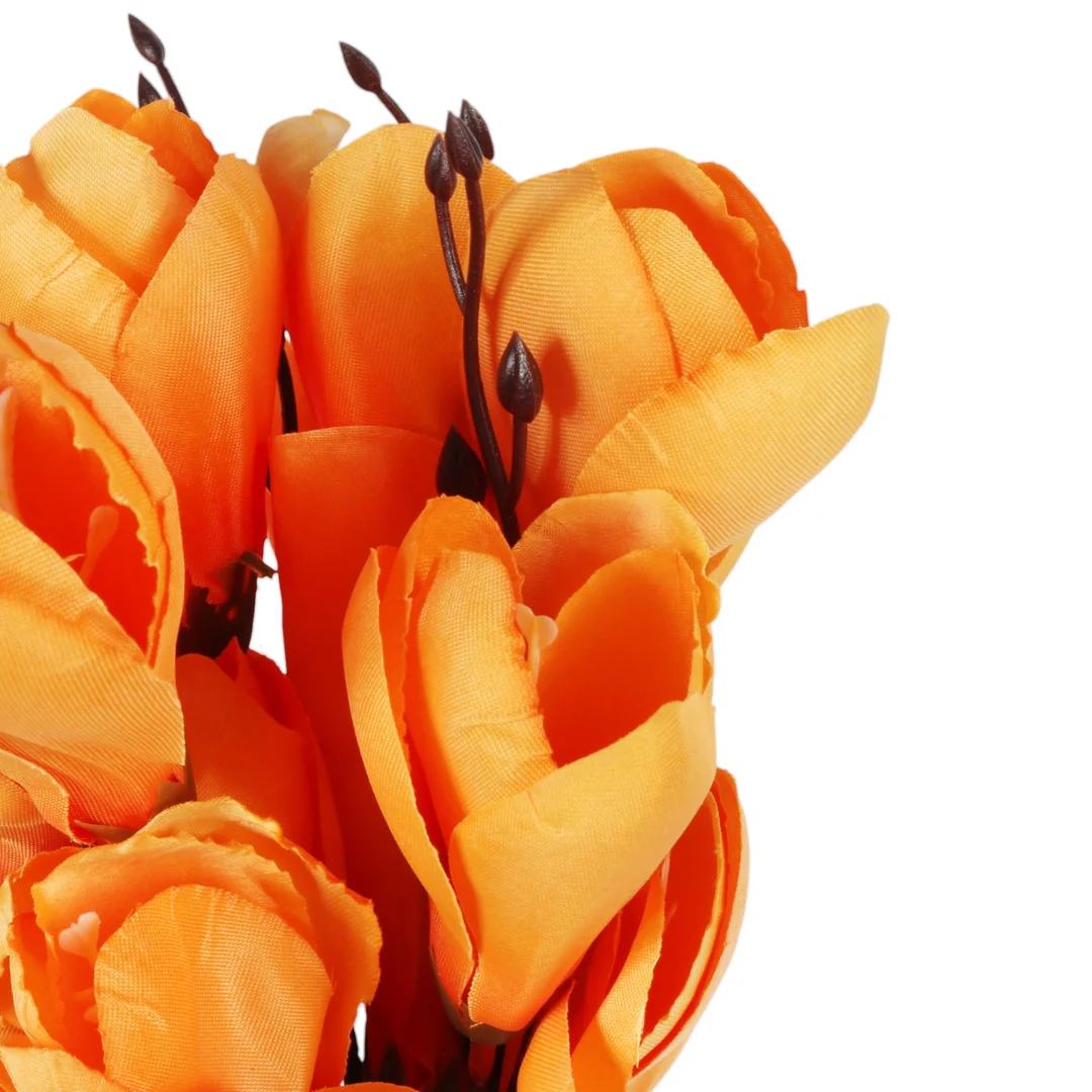 BUKIET MAGNOLII sztuczne kwiaty do wazonu KOMPOZYCJA pomarańczowa 37 cm — zdjęcie 4