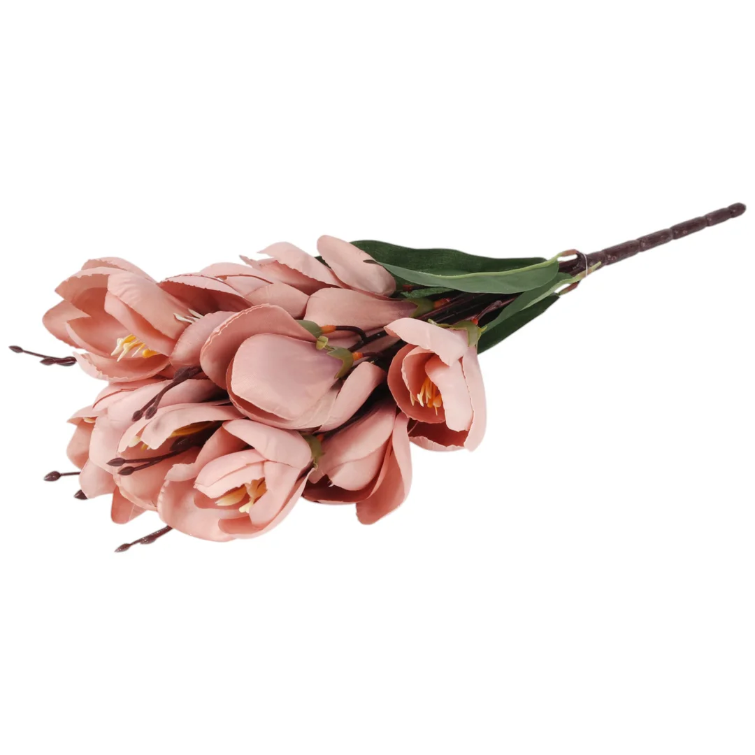 BUKIET MAGNOLII sztuczne kwiaty do wazonu KOMPOZYCJA pudrowy róż 37 cm — zdjęcie 5