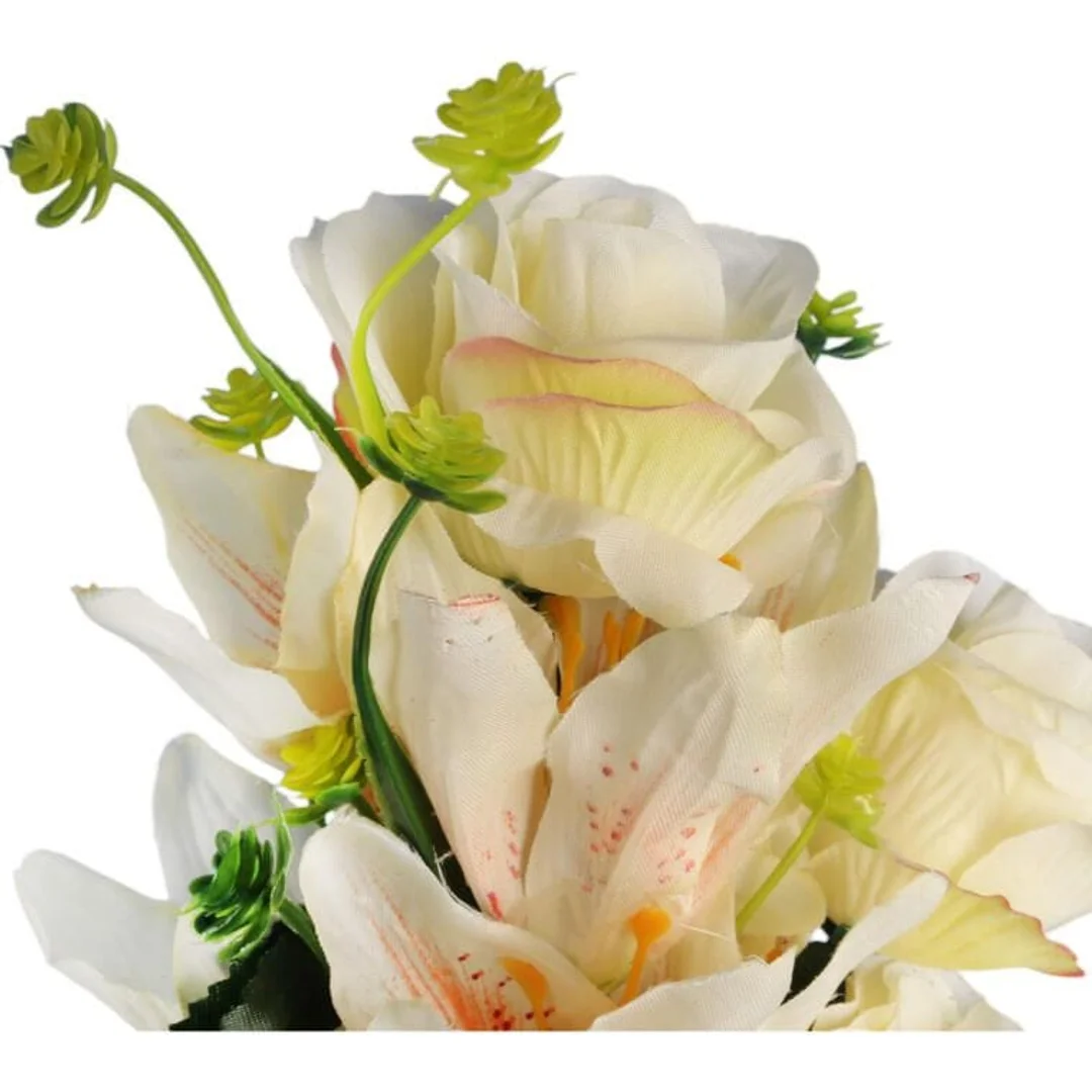Bukiet mix lilii z różą 52 cm KREMOWY — zdjęcie 2