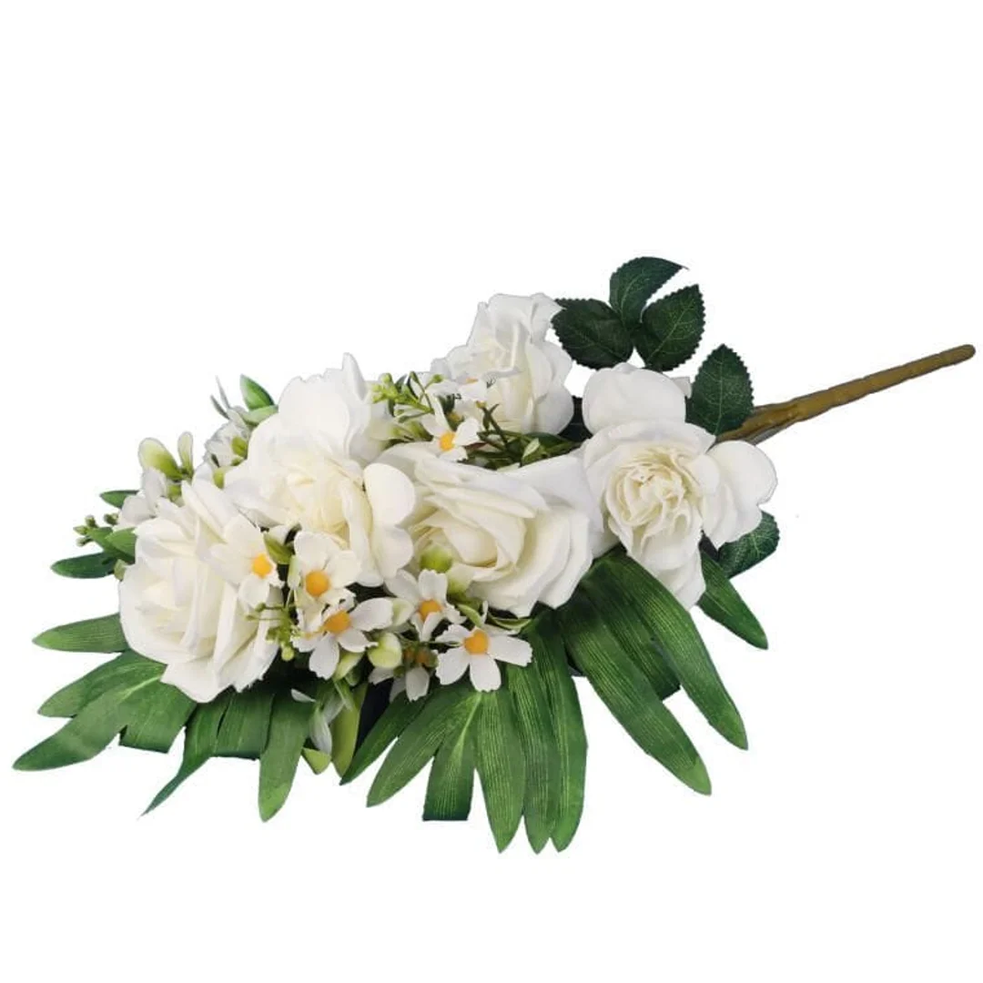 Bukiet płaski z różami 60cm BIAŁY — zdjęcie 3
