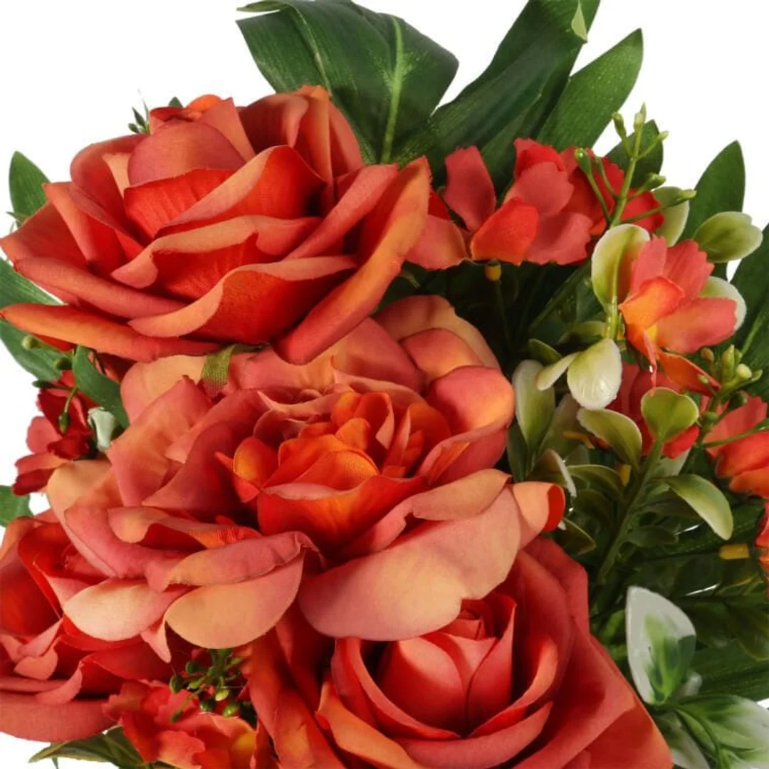 Bukiet płaski z różami 60cm POMARAŃCZOWY — zdjęcie 2