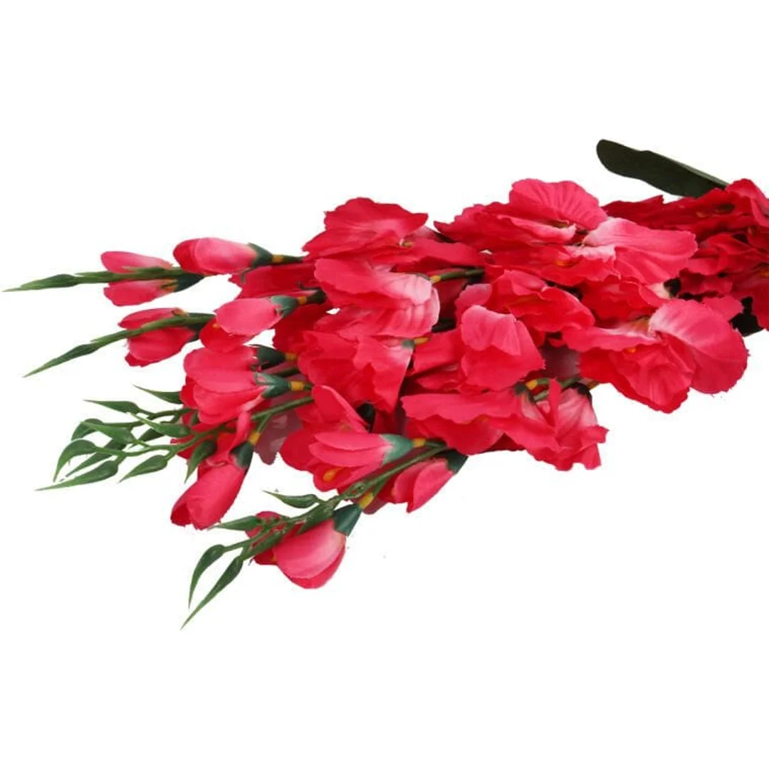 Bukiet Szlachetnych Gladioli w Kolorze Różowym – Sztuczne Kwiaty o Naturalnym Wyglądzie, 65cm — zdjęcie 3