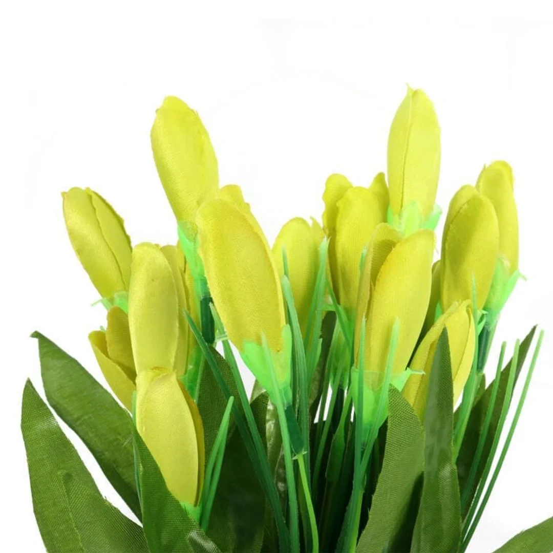 Bukiet Sztucznych Krokusów w Kolorze Zielonym - 20 Sztuk, Wysokość 35cm — zdjęcie 2