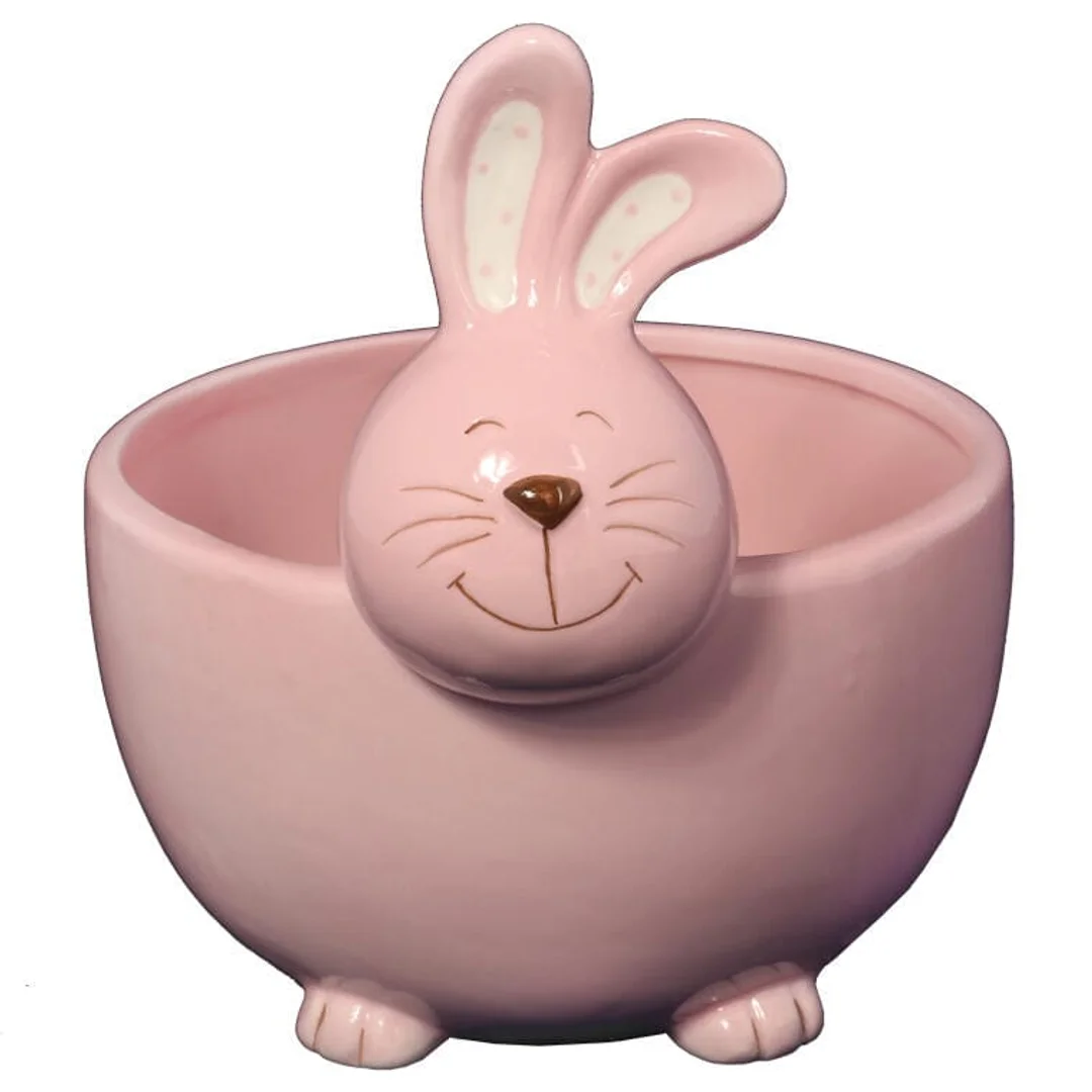 Ceramiczny Pojemnik na Słodycze w Kształcie Zajączka Wielkanocnego 13 cm — zdjęcie 2